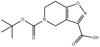 3A,6,7,7A-TETRAHYDRO-4H-ISOXAZOLO[4,5-C]PYRIDINE-3,5-DICARBOXYLIC ACID 5-TERT-BUTYL ESTER 结构式