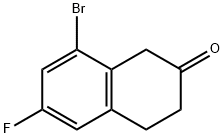 6-氟-8-溴-3,4-二氢-1H-2-萘酮 结构式