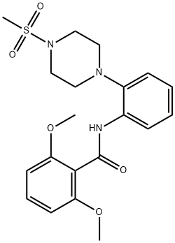 2,6-dimethoxy-N-{2-[4-(methylsulfonyl)-1-piperazinyl]phenyl}benzamide 结构式