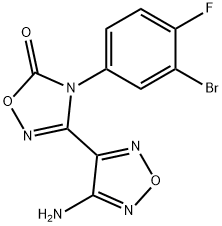 3-(4-氨基-1,2,5-恶二唑-3-基)-4-(3-溴-4-氟苯基)-1,2,4-恶二唑-5(4H)-酮 结构式