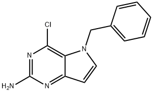 4-chloro-5-benzyl-5H-Pyrrolo[3,2-d]pyrimidin-2-amine 结构式