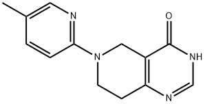 6-(5-甲基吡啶-2-基)-5,6,7,8-四氢吡啶并[4,3-D]嘧啶-4(3H)-酮 结构式