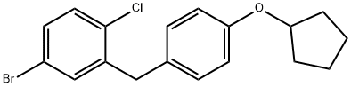 4-溴-1-氯-2-(4-(环戊氧基)苯甲基)苯 结构式