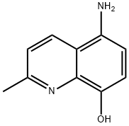 5-氨基-2-甲基喹啉-8-醇 结构式