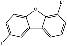 6-溴-2-碘二苯并呋喃 结构式