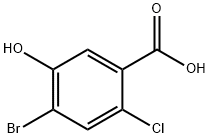 4-Bromo-2-chloro-5-hydroxy-benzoic acid 结构式
