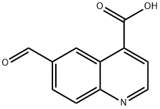 6-formyl-4-quinolinecarboxylic acid 结构式