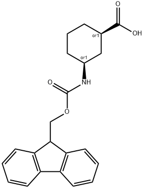 顺-3-(FMOC-氨基)-环己烷羧酸 结构式