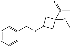 [[[3-(methylsulfinyl)-3-(methylthio)cyclobutyl]oxy]methyl]benzene 结构式