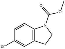 1H-Indole-1-carboxylic acid, 5-bromo-2,3-dihydro-, methyl ester
 结构式