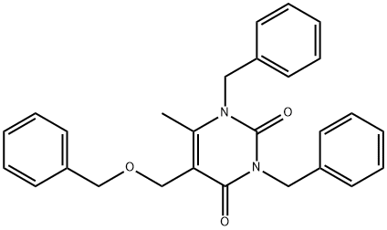 1,3-dibenzyl-5-((benzyloxy)methyl)-6-methylpyrimidine-2,4(1H,3H)-dione 结构式