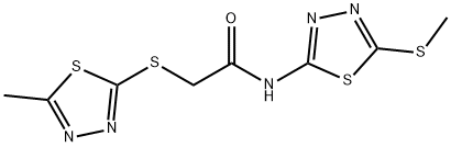 2-[(5-methyl-1,3,4-thiadiazol-2-yl)thio]-N-[5-(methylthio)-1,3,4-thiadiazol-2-yl]acetamide 结构式