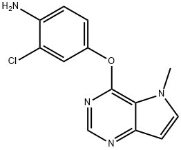 2-Chloro-4-((5-methyl-5H-pyrrolo[3,2-d]pyrimidin-4-yl)oxy)aniline 结构式