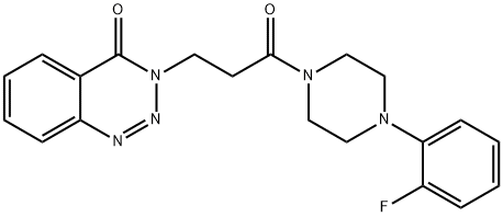 3-{3-[4-(2-fluorophenyl)-1-piperazinyl]-3-oxopropyl}-1,2,3-benzotriazin-4(3H)-one 结构式