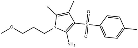 1-(3-Methoxy-propyl)-4,5-dimethyl-3-(toluene-4-sulfonyl)-1H-pyrrol-2-ylamine 结构式