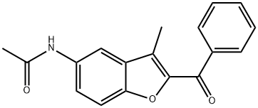 5-乙酰氨基-2-苯甲酰基-3-甲基苯并呋喃 结构式