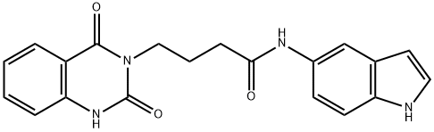 4-(2-hydroxy-4-oxoquinazolin-3(4H)-yl)-N-(1H-indol-5-yl)butanamide 结构式