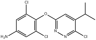 3,5-二氯-4-((6-氯-5-异丙基哒嗪-3-基)氧代)苯胺 结构式