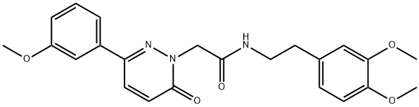 N-[2-(3,4-dimethoxyphenyl)ethyl]-2-[3-(3-methoxyphenyl)-6-oxopyridazin-1(6H)-yl]acetamide 结构式