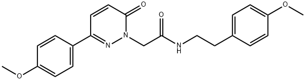 N-[2-(4-methoxyphenyl)ethyl]-2-[3-(4-methoxyphenyl)-6-oxopyridazin-1(6H)-yl]acetamide 结构式