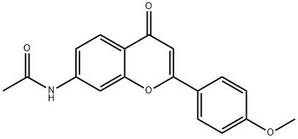 N-[2-(4-methoxyphenyl)-4-oxo-4H-chromen-7-yl]acetamide 结构式