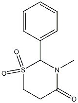 四氢-3-甲基-2-苯基-4H-1,3-噻嗪-4-酮 1,1-二氧化物 结构式