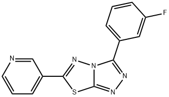 3-(3-fluorophenyl)-6-(pyridin-3-yl)[1,2,4]triazolo[3,4-b][1,3,4]thiadiazole 结构式