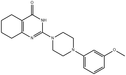 5,6,7,8-tetrahydro-2-[4-(3-methoxyphenyl)-1-piperazinyl]-4(3H)-Quinazolinone 结构式