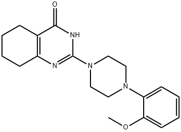 5,6,7,8-tetrahydro-2-[4-(2-methoxyphenyl)-1-piperazinyl]-4(3H)-Quinazolinone 结构式
