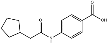 4-[(2-cyclopentylacetyl)amino]benzoic acid 结构式