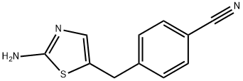 4-[(2-氨基-1,3-噻唑-5-基)甲基]苯甲腈 结构式