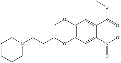 methyl 5-methoxy-2-nitro-4-
(3-(piperidin-1-yl)propoxy)benzoate 结构式