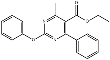 Ethyl 4-methyl-2-phenoxy-6-phenylpyrimidine-5-carboxylate 结构式