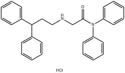 2-(3,3-Diphenylpropylamino)-N,N-diphenylacetamide hydrochloride 结构式