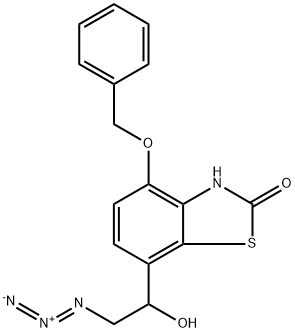 7-(2-azido-1-hydroxyethyl)-4-(benzyloxy)benzo[d]thiazol-2(3H)-one 结构式