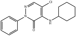 5-Chloro-4-(cyclohexylamino)-2-phenyl-4,5-dihydropyridazin-3(2H)-one 结构式