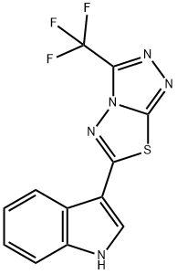 3-[3-(trifluoromethyl)[1,2,4]triazolo[3,4-b][1,3,4]thiadiazol-6-yl]-1H-indole 结构式