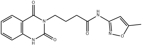 4-(2-hydroxy-4-oxoquinazolin-3(4H)-yl)-N-(5-methyl-1,2-oxazol-3-yl)butanamide 结构式