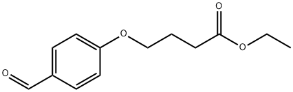 4-(4-甲酰基苯氧基)丁酸乙酯 结构式