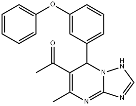 1-[5-methyl-7-(3-phenoxyphenyl)-4,7-dihydro[1,2,4]triazolo[1,5-a]pyrimidin-6-yl]ethanone 结构式