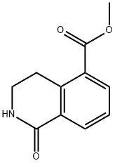 1-氧代-1,2,3,4-四氢异喹啉-5-羧酸甲酯 结构式