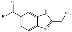 2-(aminomethyl)-1H-1,3-benzodiazole-5-carboxylic acid 结构式