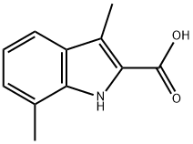 3,7-二甲基-1H-吲哚-2-羧酸 结构式