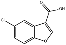 5-氯-1-苯并呋喃-3-羧酸 结构式