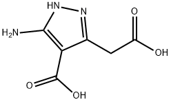 3-amino-5-(carboxymethyl)-1H-pyrazole-4-carboxylicacid 结构式