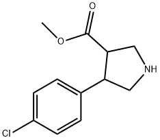 4-(4-Chlorophenyl)-3-pyrrolidinecarboxylic acid methyl ester 结构式