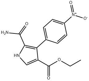 ethyl 5-carbamoyl-4-(4-nitrophenyl)-1H-pyrrole-3-carboxylate 结构式