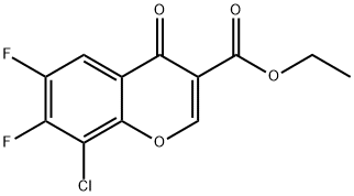 8-Chloro-6,7-difluoro-4-oxo-4H-chromene-3-carboxylic acid ethyl ester 结构式