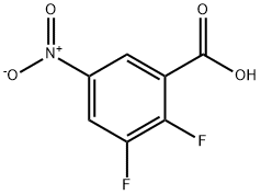 2,3-二氟-5-硝基苯甲酸 结构式