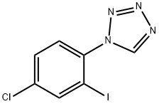 1-(4-CHLORO-2-IODOPHENYL)-1H-TETRAZOLE 结构式